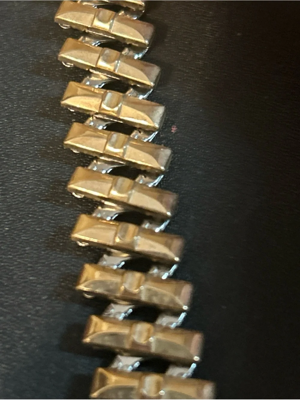 Men's Estate 40s 16mm Stone Wall 1/20 10kt Gold Filled Watch Band Lizard Leather